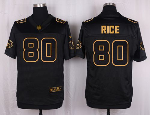 Nike 49ers #80 Jerry Rice Black Men's Stitched NFL Elite Pro Line Gold Collection Jersey Nike 49ers #80 Jerry Rice Black Men's Stitched NFL Elite Pro Line Gold Collection Jersey