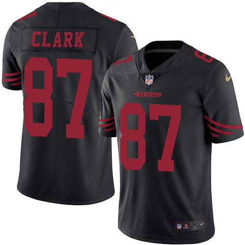 Nike 49ers #87 Dwight Clark Black Men's Stitched NFL Limited Rush Jersey Nike 49ers #87 Dwight Clark Black Men's Stitched NFL Limited Rush Jersey