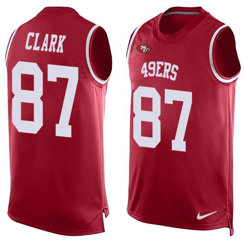 Nike 49ers #87 Dwight Clark Red Team Color Men's Stitched NFL Limited Tank Top Jersey Nike 49ers #87 Dwight Clark Red Team Color Men's Stitched NFL Limited Tank Top Jersey