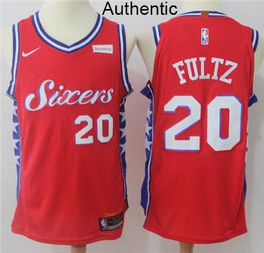 Nike 76ers #20 Markelle Fultz Red NBA Authentic Jersey