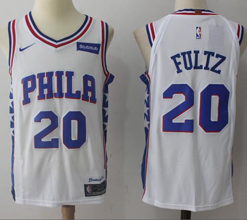 Nike 76ers #20 Markelle Fultz White Stitched NBA Jersey