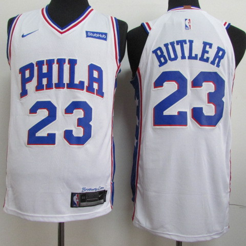 Nike 76ers #23 Jimmy Butler Red NBA Swingman Statement Edition Jersey 0