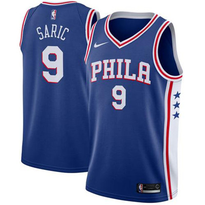 Nike 76ers #9 Dario Saric Blue Stitched NBA Swingman Jersey