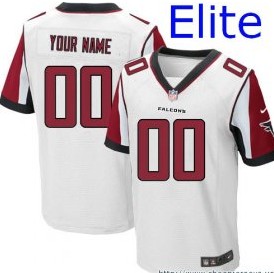 Nike Atlanta Falcons White Customized Elite Jerseys