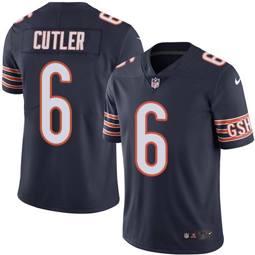 Nike Bears #6 Jay Cutler Navy Blue Men's Stitched NFL Limited Rush Jersey Nike Bears #6 Jay Cutler Navy Blue Men's Stitched NFL Limited Rush Jersey