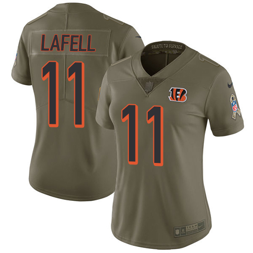 Nike Bengals #11 Brandon LaFell Olive Women's Stitched NFL Limited 2017 Salute to Service Jersey Nike Bengals #11 Brandon LaFell Olive Women's Stitched NFL Limited 2017 Salute to Service Jersey