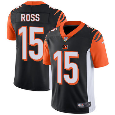 Nike Bengals #15 John Ross Black Team Color Men's Stitched NFL Vapor Untouchable Limited Jersey Nike Bengals #15 John Ross Black Team Color Men's Stitched NFL Vapor Untouchable Limited Jersey