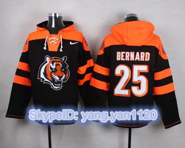 Nike Bengals #25 Giovani Bernard Black Player Pullover NFL Hoodie