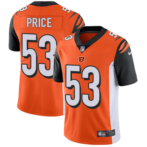 Nike Bengals #53 Billy Price Orange Alternate Youth Stitched NFL Vapor Untouchable Limited Jersey Nike Bengals #53 Billy Price Orange Alternate Youth Stitched NFL Vapor Untouchable Limited Jersey