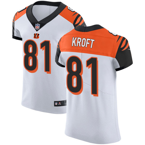 Nike Bengals #81 Tyler Kroft White Men's Stitched NFL Vapor Untouchable Elite Jersey Nike Bengals #81 Tyler Kroft White Men's Stitched NFL Vapor Untouchable Elite Jersey