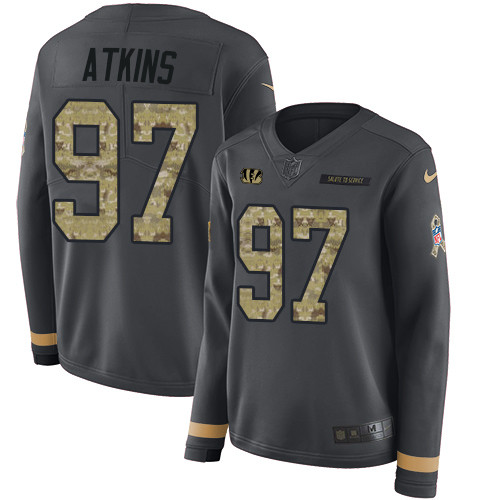 Nike Bengals #97 Geno Atkins Anthracite Salute to Service