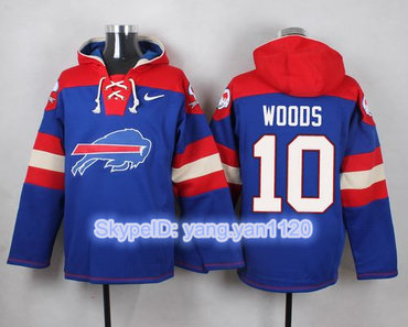 Nike Bills #10 Robert Woods Royal Blue Player Pullover NFL Hoodie Nike Bills #10 Robert Woods Royal Blue Player Pullover NFL Hoodie