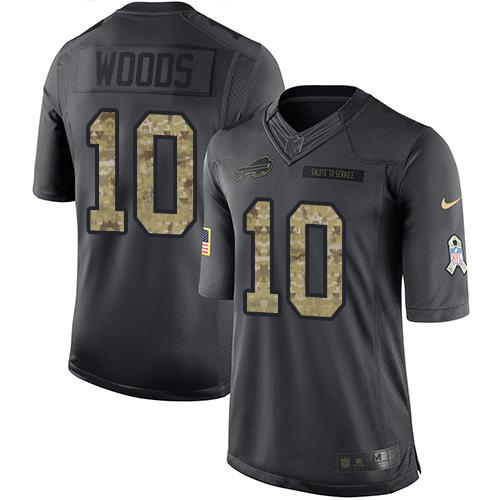 Nike Bills #11 Zay Jones Black Men's Stitched NFL Limited Gold Salute To Service Jersey