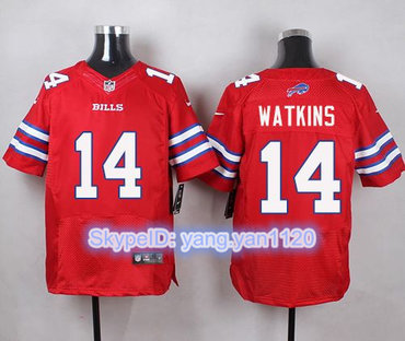 Nike Bills #14 Sammy Watkins Red Men's Stitched NFL Elite Rush Jersey