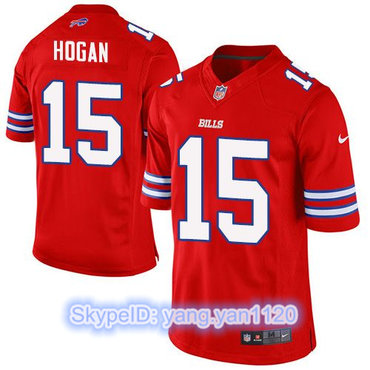 Nike Bills #15 Chris Hogan Red Men's Stitched NFL Elite Rush Jersey