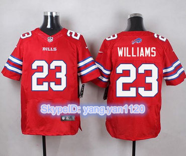 Nike Bills #23 Aaron Williams Red Men's Stitched NFL Elite Rush Jersey