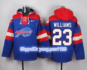 Nike Bills #23 Aaron Williams Royal Blue Player Pullover NFL Hoodie Nike Bills #23 Aaron Williams Royal Blue Player Pullover NFL Hoodie