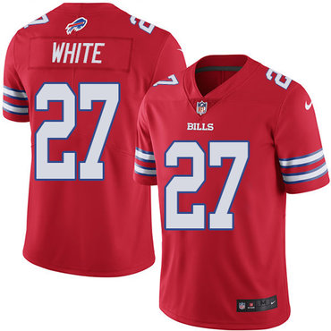 Nike Bills #27 Tre'Davious White Red Men's Stitched NFL Limited Rush Jersey Nike Bills #27 Tre'Davious White Red Men's Stitched NFL Limited Rush Jersey