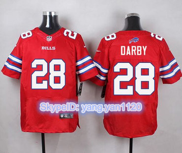 Nike Bills #28 Ronald Darby Red Men's Stitched NFL Elite Rush Jersey