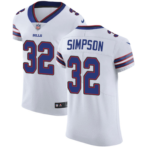 Nike Bills #32 O. J. Simpson White Men's Stitched NFL Vapor Untouchable Elite Jersey Nike Bills #32 O. J. Simpson White Men's Stitched NFL Vapor Untouchable Elite Jersey