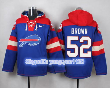 Nike Bills #52 Preston Brown Royal Blue Player Pullover NFL Hoodie Nike Bills #52 Preston Brown Royal Blue Player Pullover NFL Hoodie