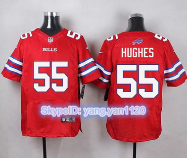 Nike Bills #55 Jerry Hughes Red Men's Stitched NFL Elite Rush Jersey