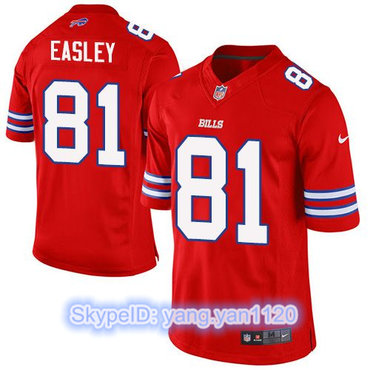 Nike Bills #81 Marcus Easley Red Men's Stitched NFL Elite Rush Jersey