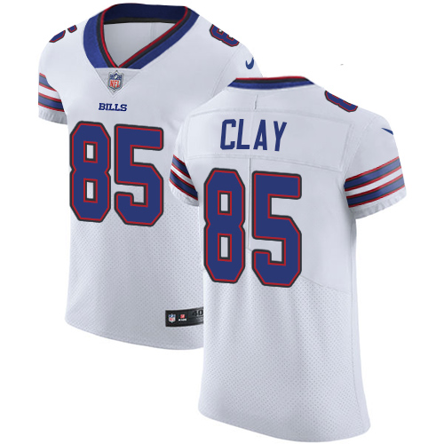 Nike Bills #85 Charles Clay White Men's Stitched NFL Vapor Untouchable Elite Jersey Nike Bills #85 Charles Clay White Men's Stitched NFL Vapor Untouchable Elite Jersey