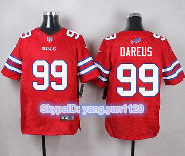 Nike Bills #99 Marcell Dareus Red Men's Stitched NFL Elite Rush Jersey