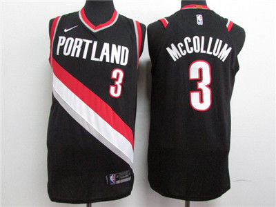 Nike Blazers #3 C.J. McCollum Black Authentic Jersey Nike Blazers #3 C.J. McCollum Black Authentic Jersey