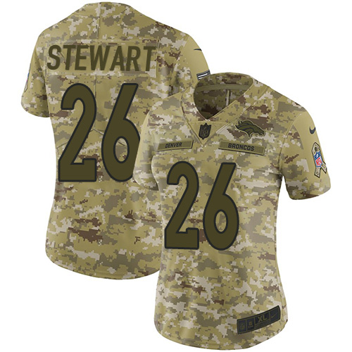 Nike Broncos #26 Darian Stewart Camo Women's Stitched NFL Limited 2018 Salute to Service Jersey Nike Broncos #26 Darian Stewart Camo Women's Stitched NFL Limited 2018 Salute to Service Jersey