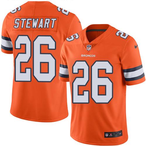 Nike Broncos #26 Darian Stewart Orange Men's Stitched NFL Limited Rush Jersey Nike Broncos #26 Darian Stewart Orange Men's Stitched NFL Limited Rush Jersey