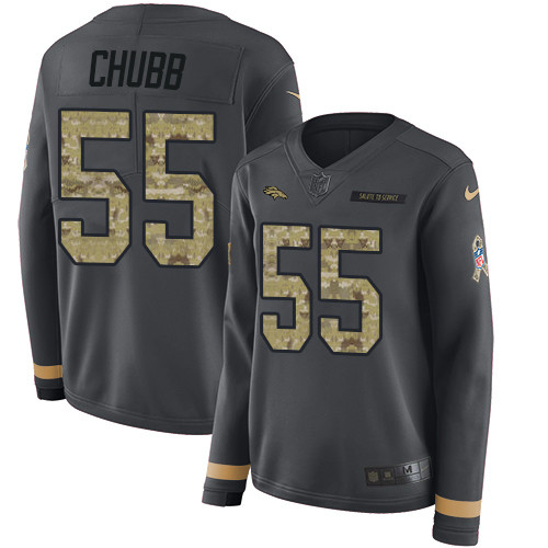 Nike Broncos #55 Bradley Chubb Anthracite Salute to Service Nike Broncos #55 Bradley Chubb Anthracite Salute to Service
