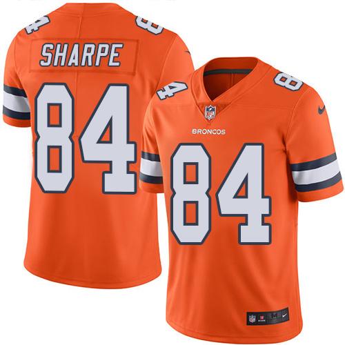 Nike Broncos #84 Shannon Sharpe Orange Men's Stitched NFL Limited Rush Jersey Nike Broncos #84 Shannon Sharpe Orange Men's Stitched NFL Limited Rush Jersey