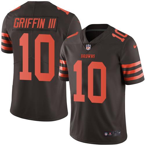 Nike Browns #10 Robert Griffin III Brown Men's Stitched NFL Limited Rush Jersey Nike Browns #10 Robert Griffin III Brown Men's Stitched NFL Limited Rush Jersey