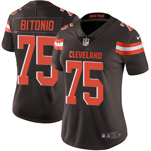 Nike Browns #75 Joel Bitonio Brown Team Color Women's Stitched NFL Vapor Untouchable Limited Jersey Nike Browns #75 Joel Bitonio Brown Team Color Women's Stitched NFL Vapor Untouchable Limited Jersey