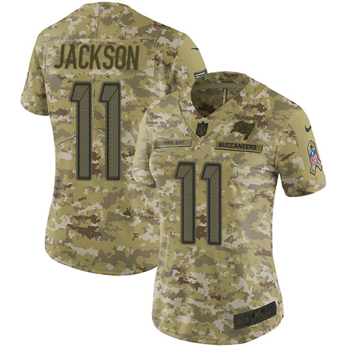 Nike Buccaneers #11 DeSean Jackson Camo Women's Stitched NFL Limited 2018 Salute to Service Jersey Nike Buccaneers #11 DeSean Jackson Camo Women's Stitched NFL Limited 2018 Salute to Service Jersey