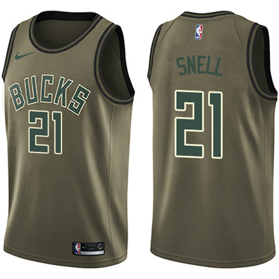 Nike Bucks #21 Tony Snell Green Salute to Service Youth NBA Swingman Jersey Nike Bucks #21 Tony Snell Green Salute to Service Youth NBA Swingman Jersey