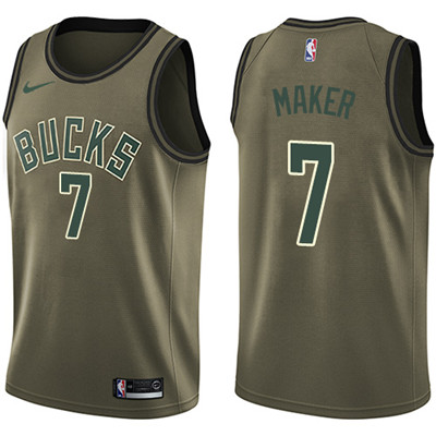 Nike Bucks #7 Thon Maker Green Salute to Service Youth NBA Swingman Jersey Nike Bucks #7 Thon Maker Green Salute to Service Youth NBA Swingman Jersey
