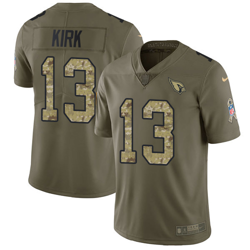 Nike Cardinals #13 Christian Kirk Olive Camo Youth Stitched NFL Limited 2017 Salute to Service Jersey Nike Cardinals #13 Christian Kirk Olive Camo Youth Stitched NFL Limited 2017 Salute to Service Jersey