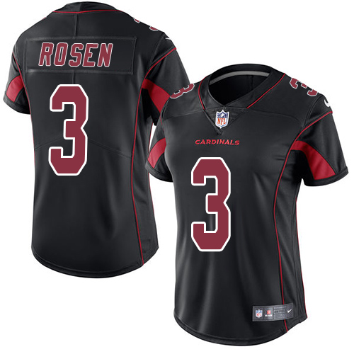 Nike Cardinals #3 Josh Rosen Black Women's Stitched NFL Limited Rush Jersey Nike Cardinals #3 Josh Rosen Black Women's Stitched NFL Limited Rush Jersey