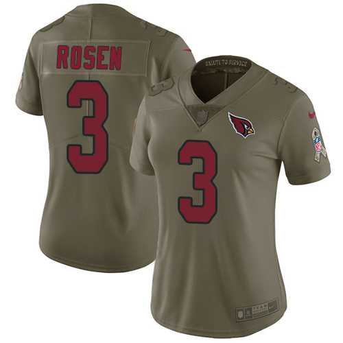 Nike Cardinals #3 Josh Rosen Olive Women's Stitched NFL Limited 2017 Salute to Service Jersey Nike Cardinals #3 Josh Rosen Olive Women's Stitched NFL Limited 2017 Salute to Service Jersey