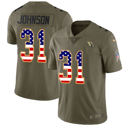 Nike Cardinals #31 David Johnson Olive USA Flag Youth Stitched NFL Limited 2017 Salute to Service Jersey Nike Cardinals #31 David Johnson Olive USA Flag Youth Stitched NFL Limited 2017 Salute to Service Jersey