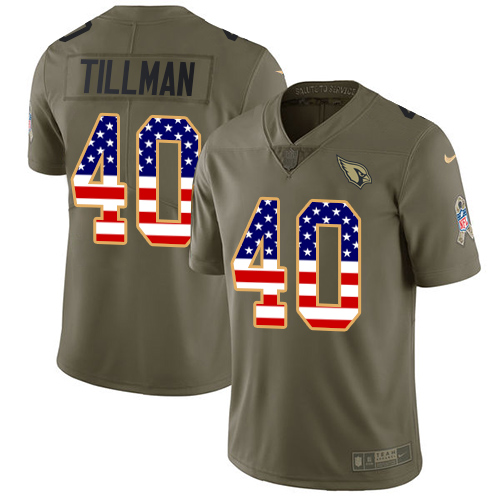 Nike Cardinals #40 Pat Tillman Olive USA Flag Youth Stitched NFL Limited 2017 Salute to Service Jersey Nike Cardinals #40 Pat Tillman Olive USA Flag Youth Stitched NFL Limited 2017 Salute to Service Jersey