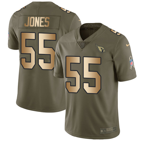 Nike Cardinals #55 Chandler Jones Olive Gold Youth Stitched NFL Limited 2017 Salute to Service Jersey Nike Cardinals #55 Chandler Jones Olive Gold Youth Stitched NFL Limited 2017 Salute to Service Jersey