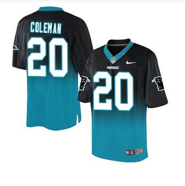 Nike Carolina Panthers #20 Kurt Coleman BlackBlue Men's Stitched NFL Elite Fadeaway Fashion Jersey