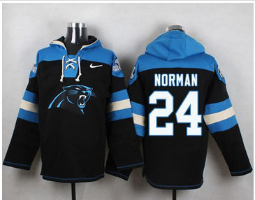 Nike Carolina Panthers #24 Josh Norman Black Player Pullover NFL Hoodie Nike Carolina Panthers #24 Josh Norman Black Player Pullover NFL Hoodie