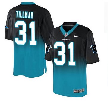 Nike Carolina Panthers #31 Charles Tillman BlackBlue Men's Stitched NFL Elite Fadeaway Fashion Jersey