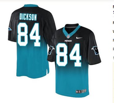 Nike Carolina Panthers #84 Ed Dickson BlackBlue Men's Stitched NFL Elite Fadeaway Fashion Jersey
