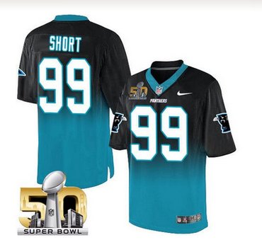 Nike Carolina Panthers #99 Kawann Short BlackBlue Super Bowl 50 Men's Stitched NFL Elite Fadeaway Fashion Jersey Nike Carolina Panthers #99 Kawann Short BlackBlue Super Bowl 50 Men's Stitched NFL Elite Fadeaway Fashion Jersey